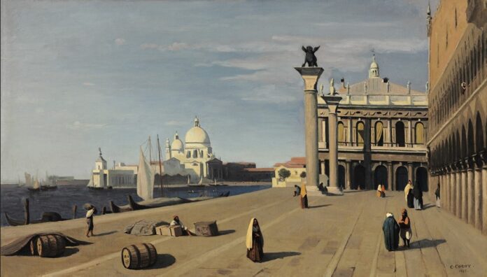 View of Rome in Jean Baptiste Camille Corot Paintings